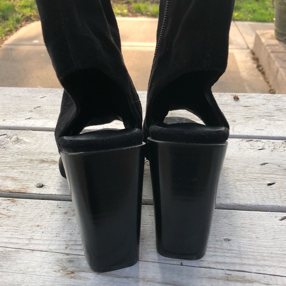 Jeffrey Campbell OTK Boots 8.5 Sandals Thigh High - Picture 8 of 13